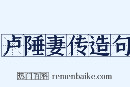 卢陲妻传造句是什么意思的图片
